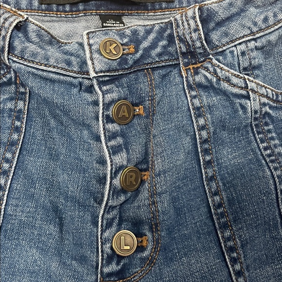 Women’s Karl Lagerfeld Denim Wide-Leg Jeans Sz 10 #817 - Picture 5 of 9